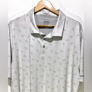 Snake eyes Performance Golf  Polo Shirt novelty print geometric gray Men’s XXXL